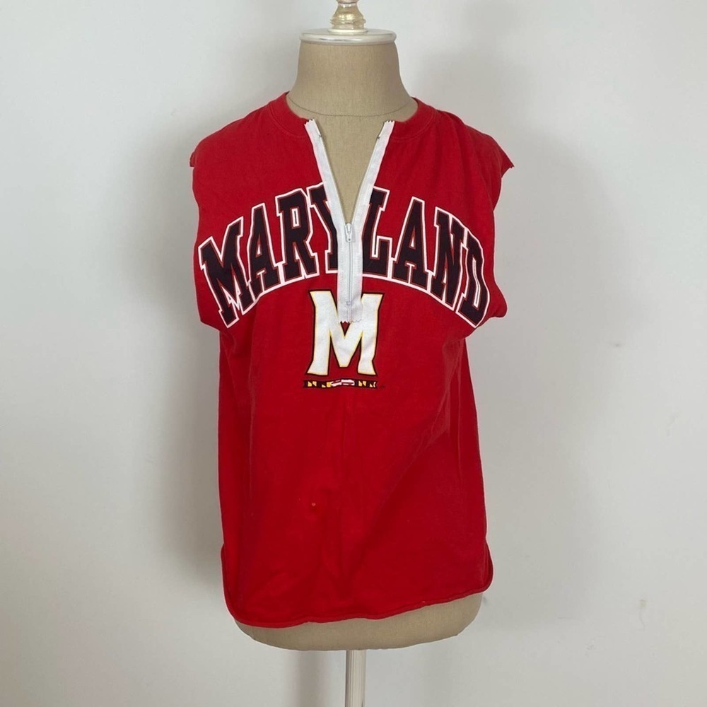 University Of Maryland Fanatics Tailgate Tank Top Zipper Small